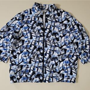 Christopher & Banks Lightweight Abstract Print Jacket